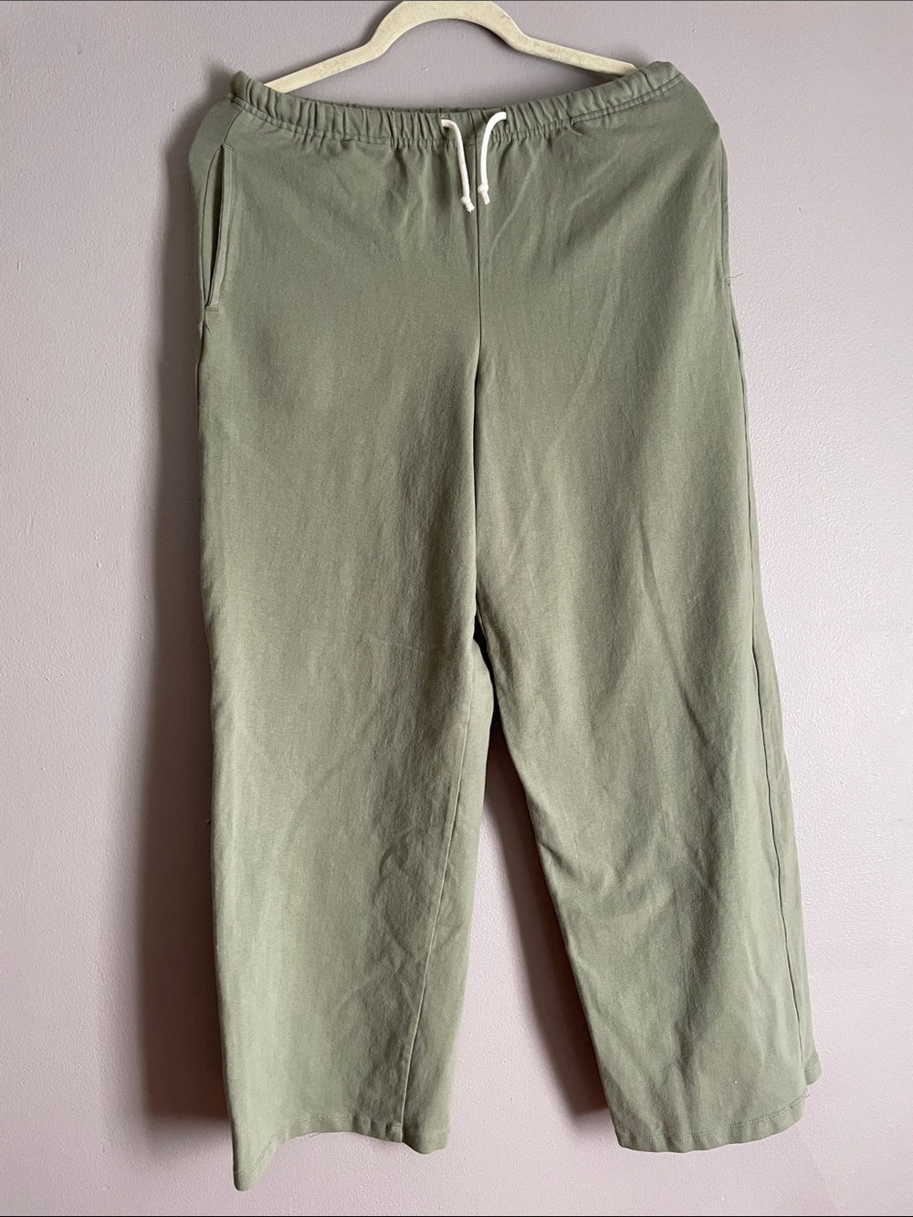 Olive Green Drawstring Lounge Pants